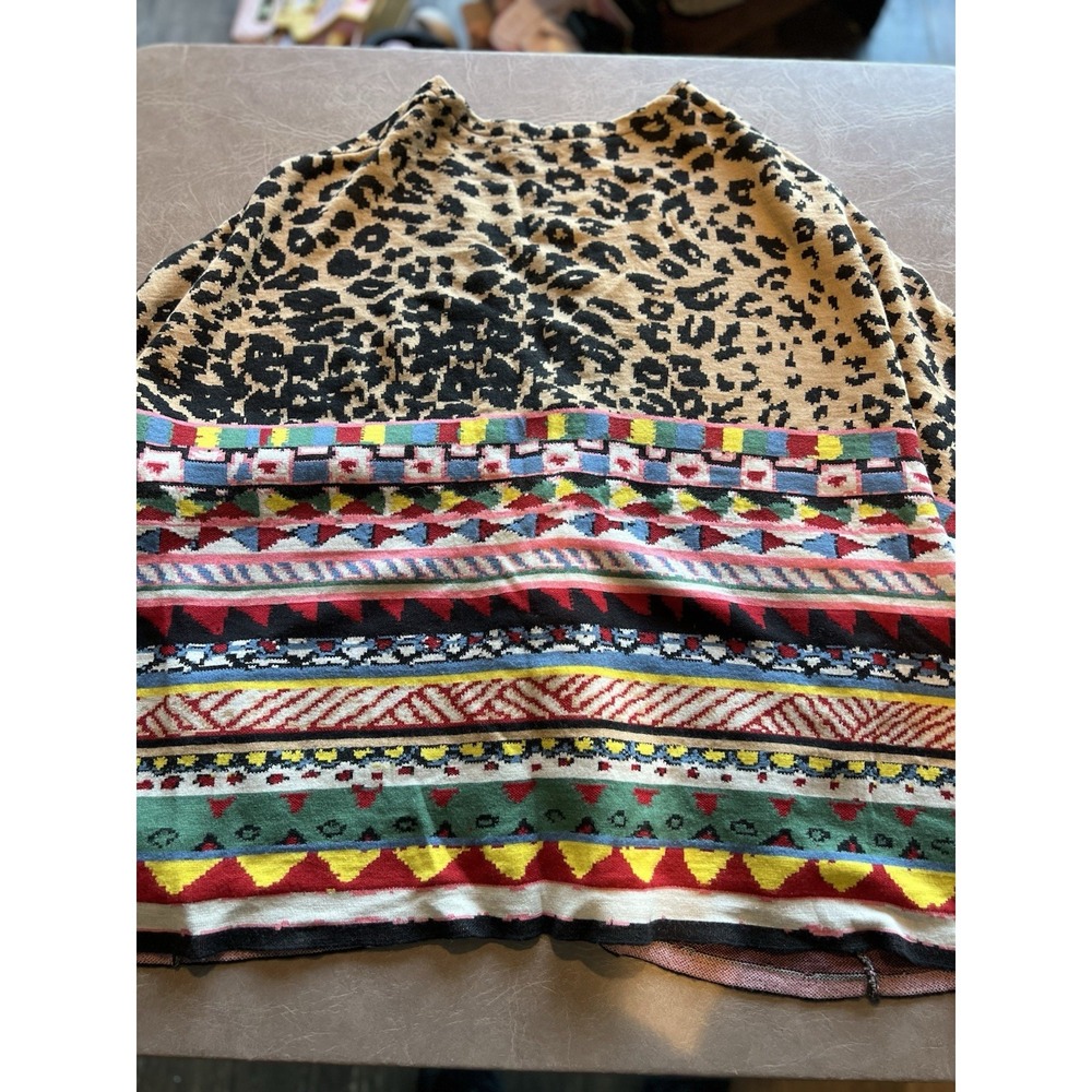 Aldomartins Women's Cardigan Medium Leopard And Western Combo Print - Picture 10 of 10